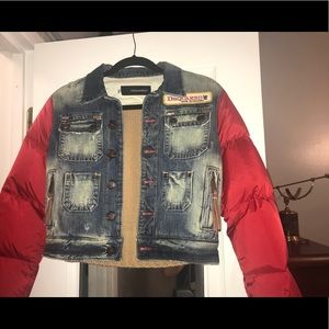 dsquared denim puffer jacket